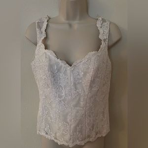 Dressy off white lace top